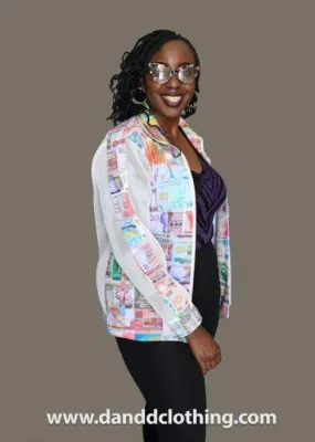 African Women Money Print Jacket
