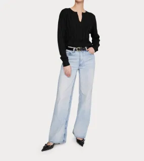 Amanda Maria - Cashmere Blend Ribbed V Sweater