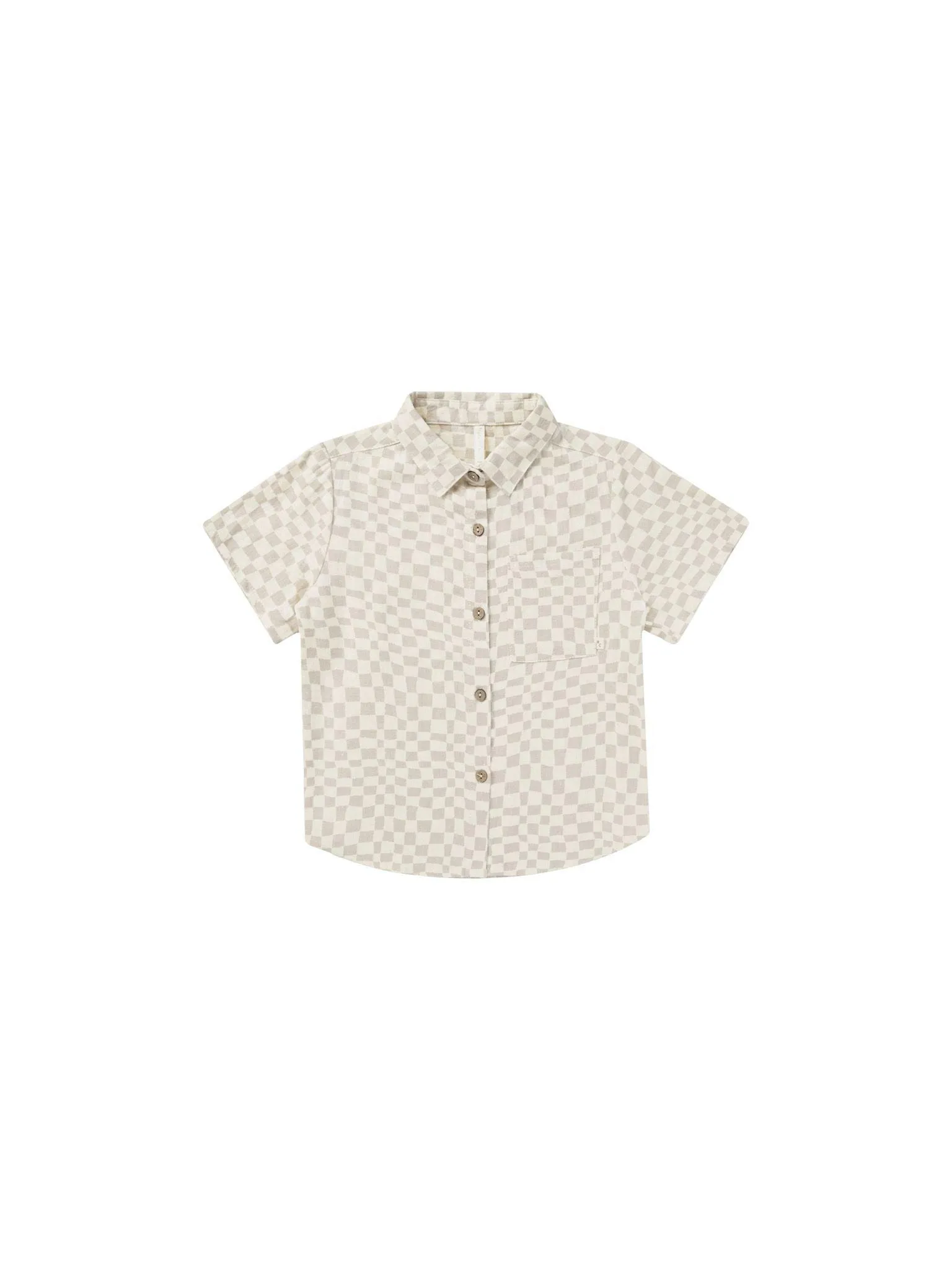 Boys Tops | Collared Shirt - Dove Check | Rylee and Cru