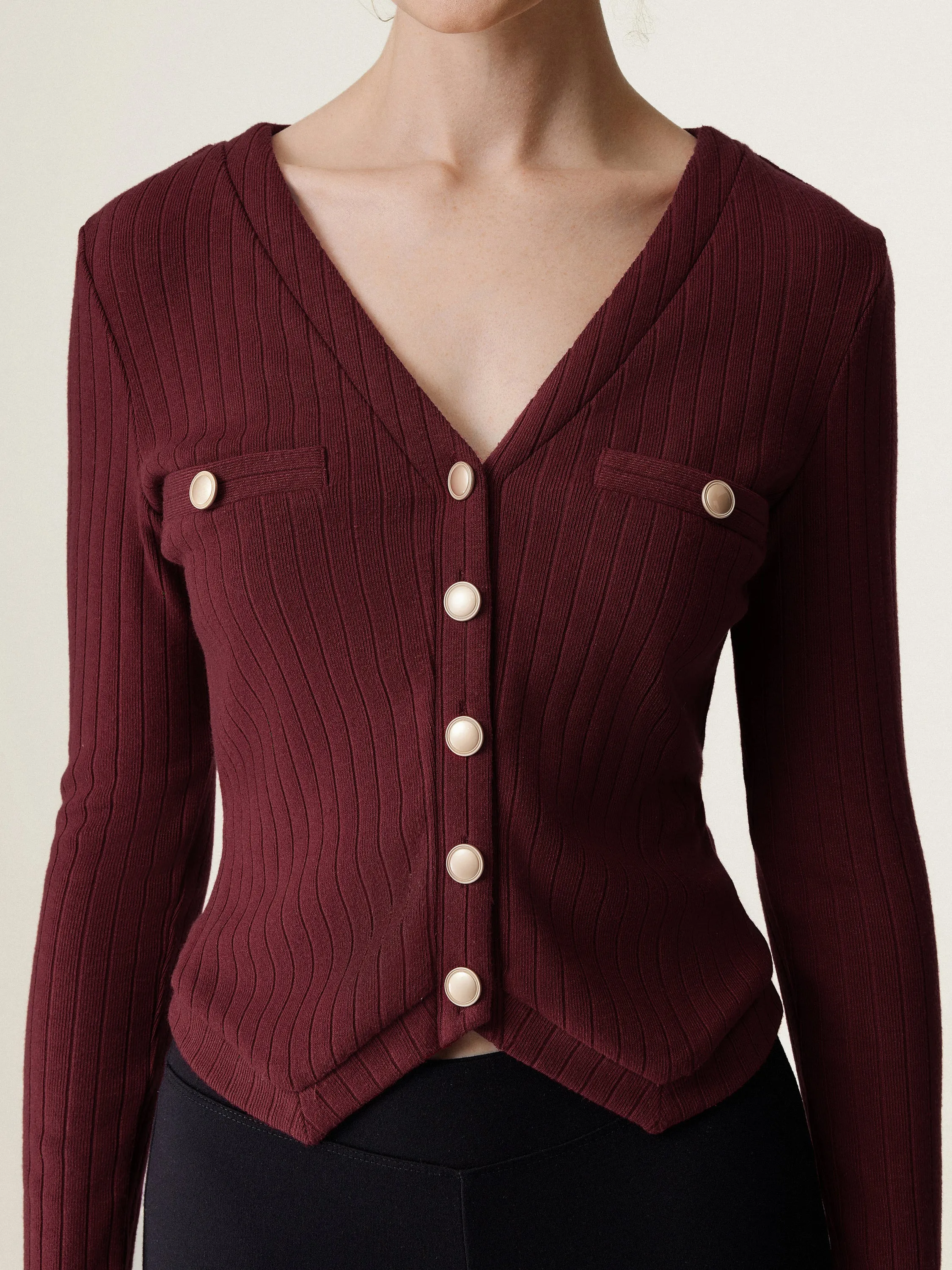 Button-Down Slim Cardigan