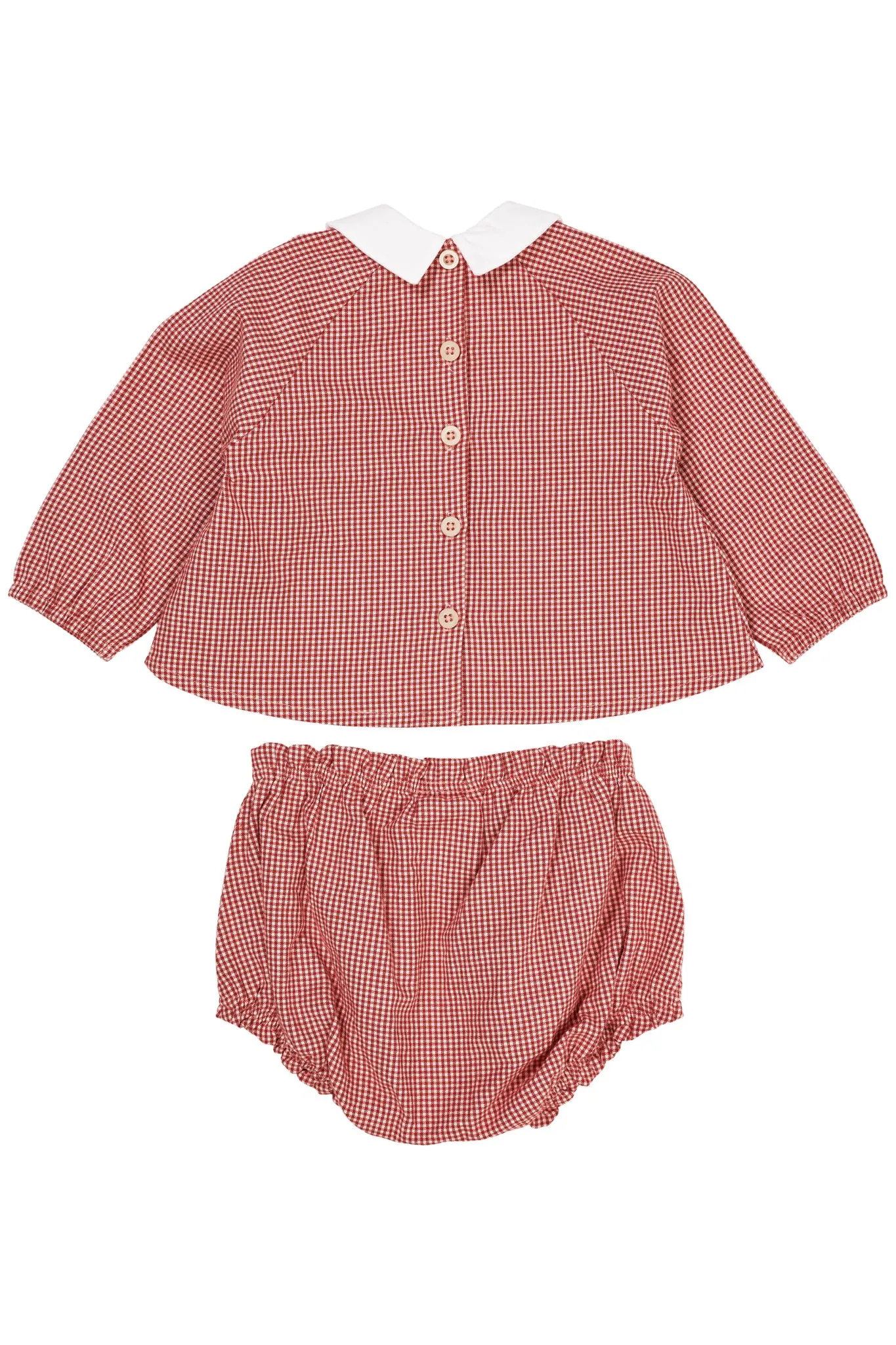 CHECK BABY SET - RED CHECK COMBI
