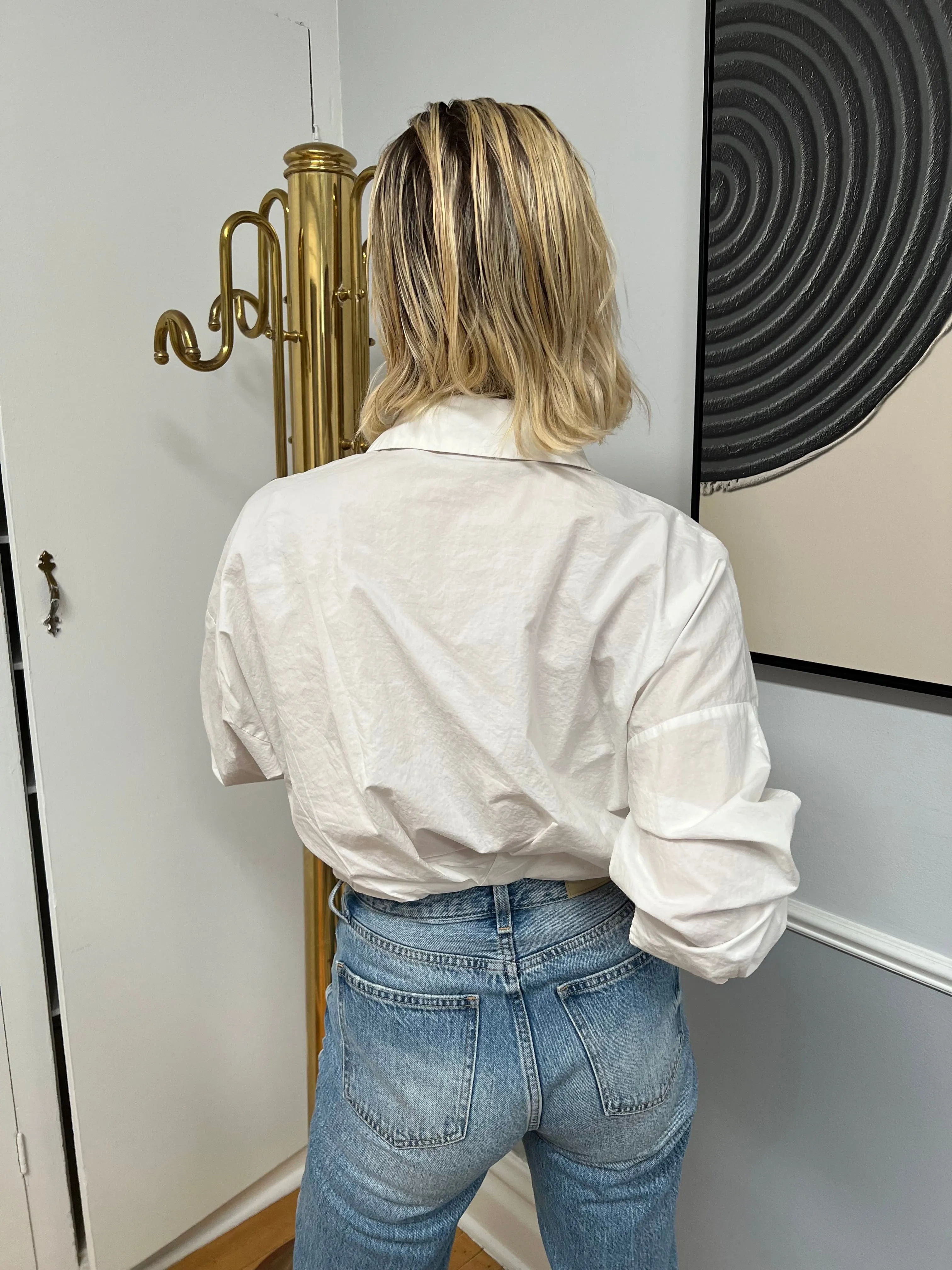 CINCHED WAIST BUTTON DOWN