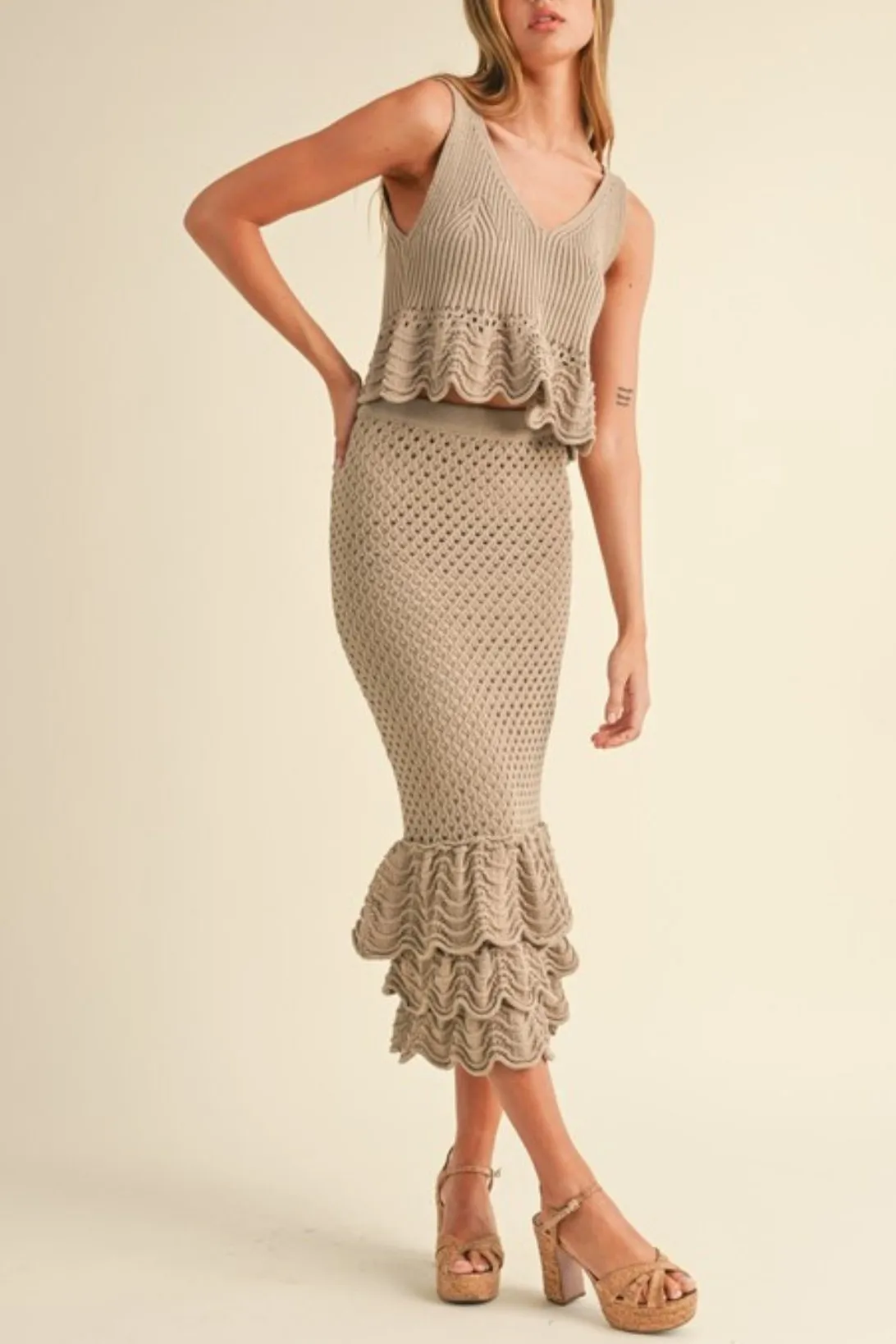 Crochet Ruffled Tank