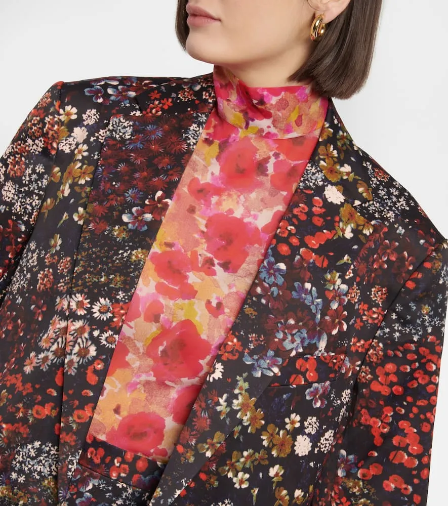 Dries Van Noten Floral cotton-blend blazer