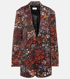 Dries Van Noten Floral cotton-blend blazer
