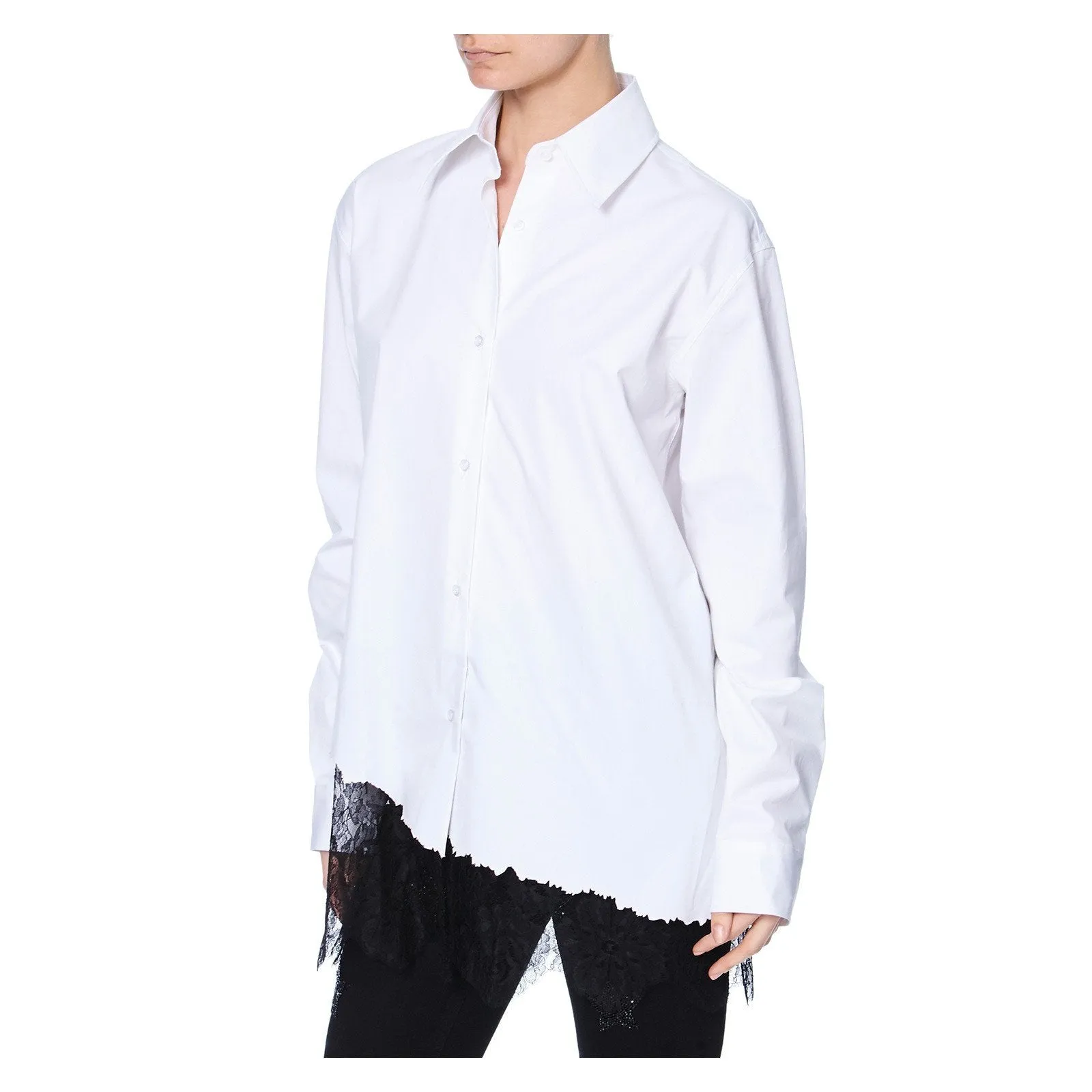 FOXY OVERSIZED SHIRT WITH LACE PANEL