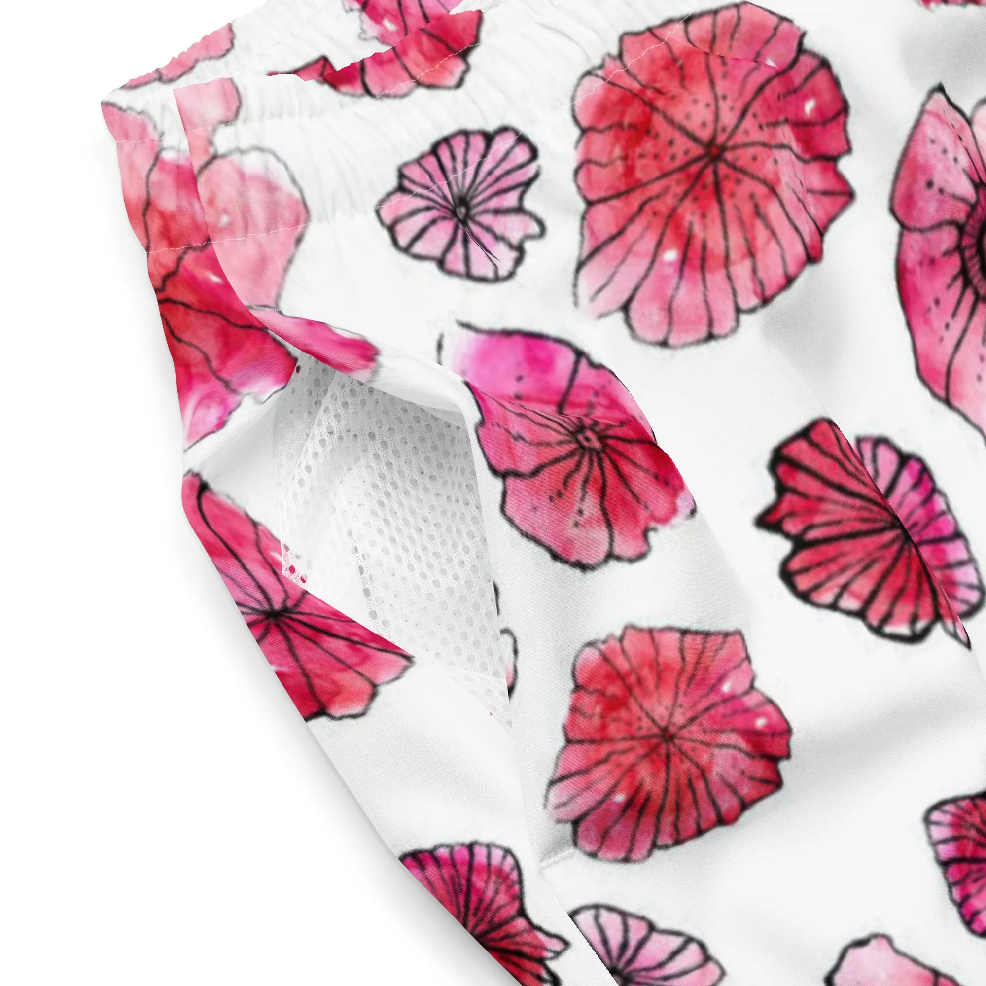 Humble Sportswear™ Men's Floral White Swim Trunks