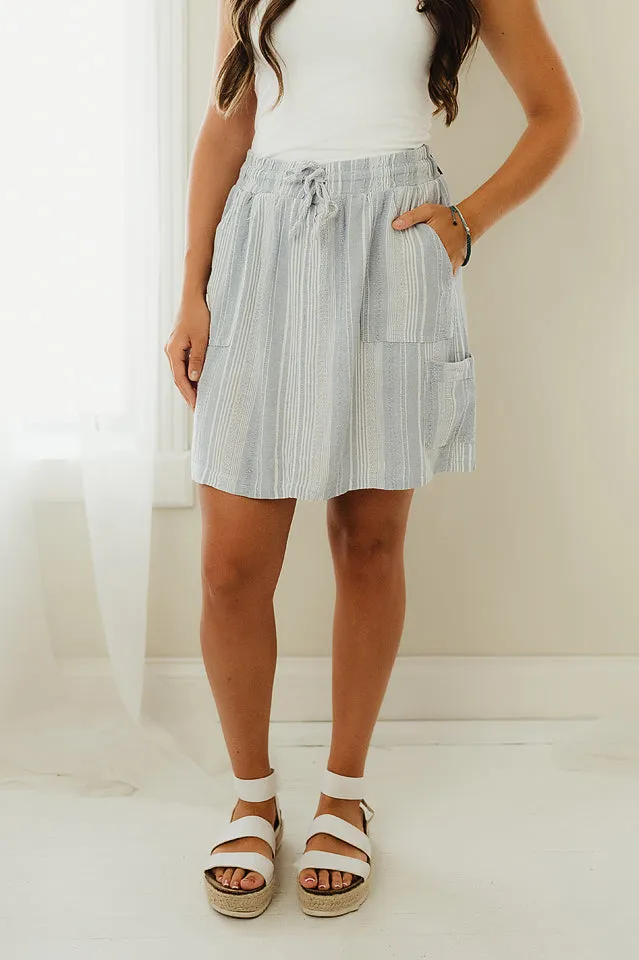 Linen Cargo Skort