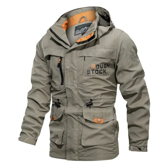 MEN TACTICAL AUTUMN QUICK DRY MILITARY WATERPROOF CASUAL ZIPPER MALE AMY COAT WINDBREAKER JACKET