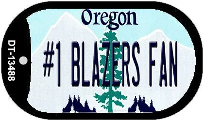 Number 1 Blazers Fan Novelty Metal Dog Tag Necklace DT-13488