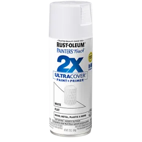 Rust-Oleum Painter's Touch® 2X Ultra Cover Flat Spray Paint (12 oz. Spray, Flat White)