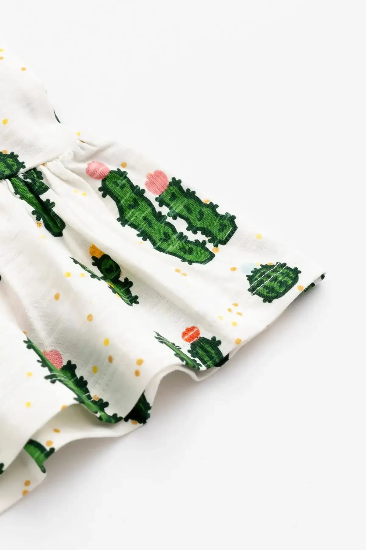 SALE - Short Sleeve Peplum Top_Cactus Flowers