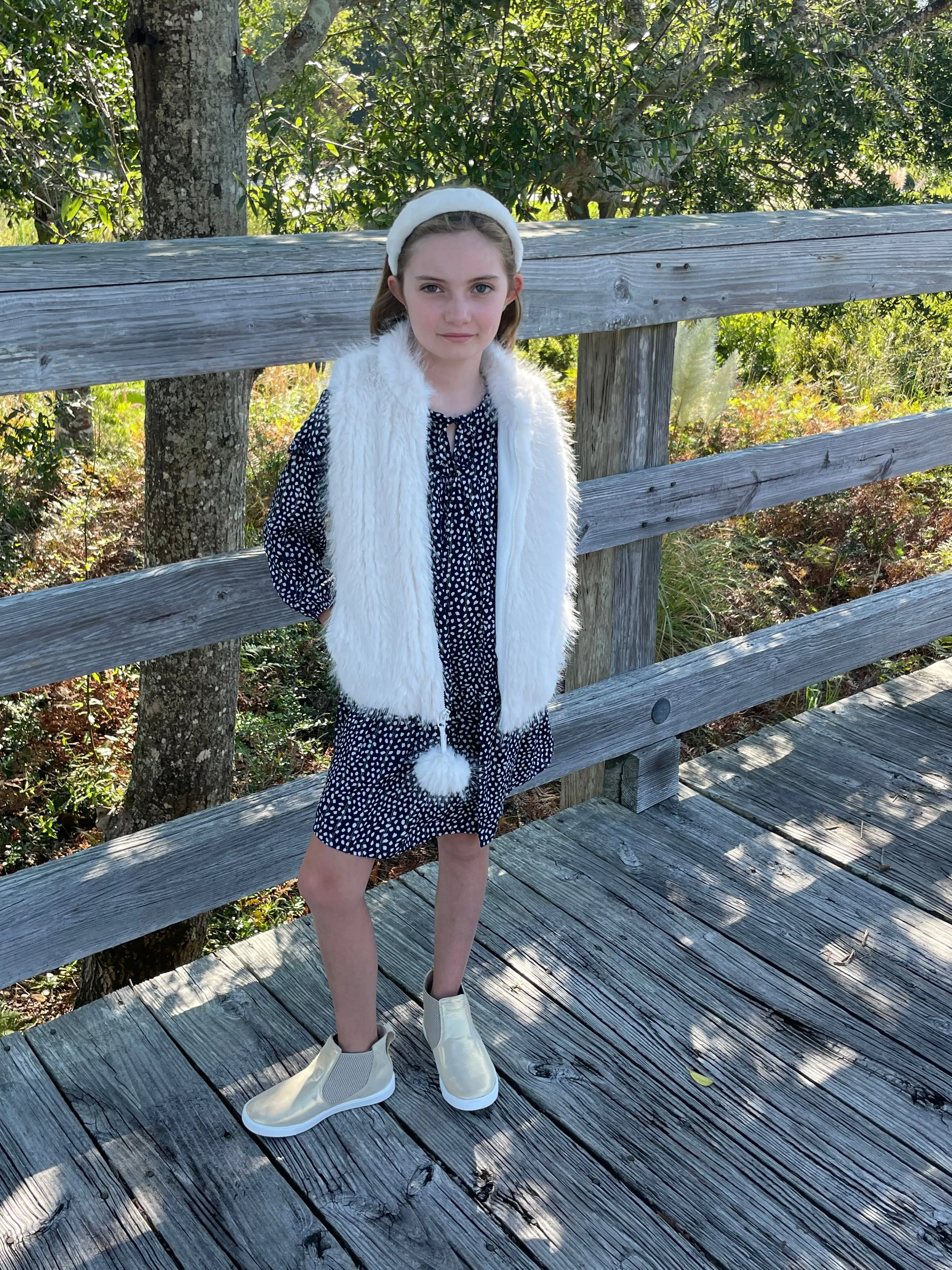 Snow Rain Shag Zip Vest