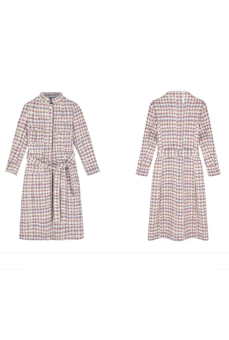 Vintage Women's Tweed Long Belted Coat